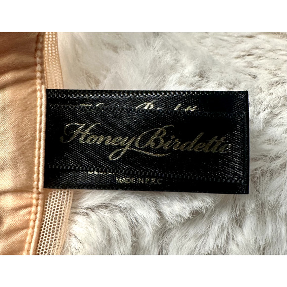 RARE🔥 Honey Birdette SHANNON🍑 Lace Up Peach Orange Waspie Small - Picture 4 of 5
